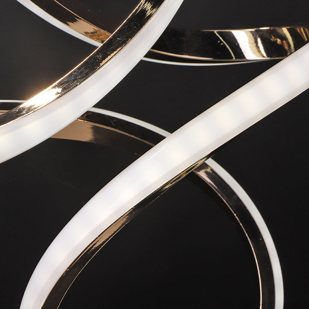 Modern spiralformad LED-bordslampa med varmt ljus
