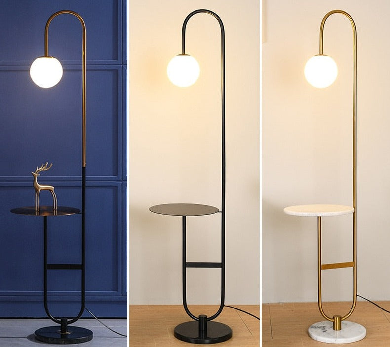 Lampadaire moderne nordique avec table ronde