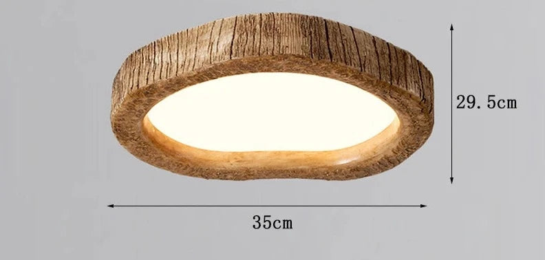 LUXELY Nordic ceiling light measuring 35cm x 29.5cm, ideal for compact spaces like hallways or small bedrooms with modern decor.