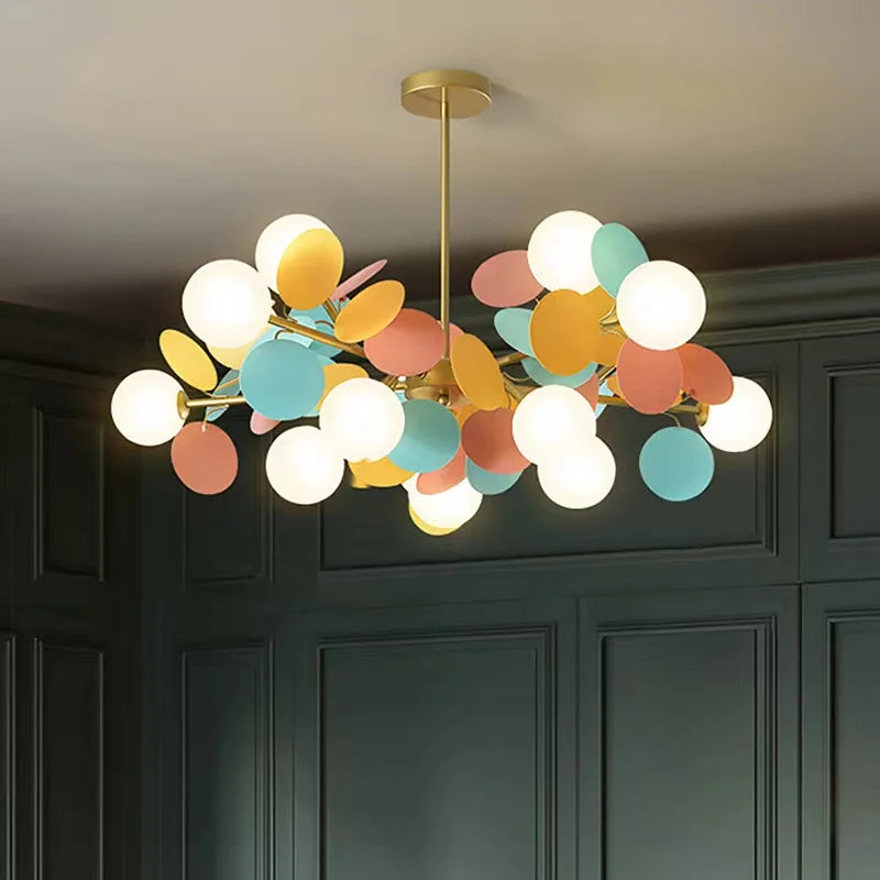 LUXE moderne glazen hanglamp met druivendesign