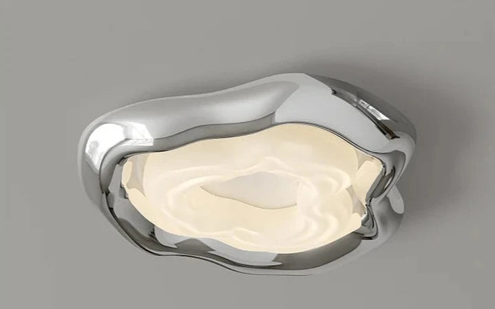 Zilveren design plafondlamp