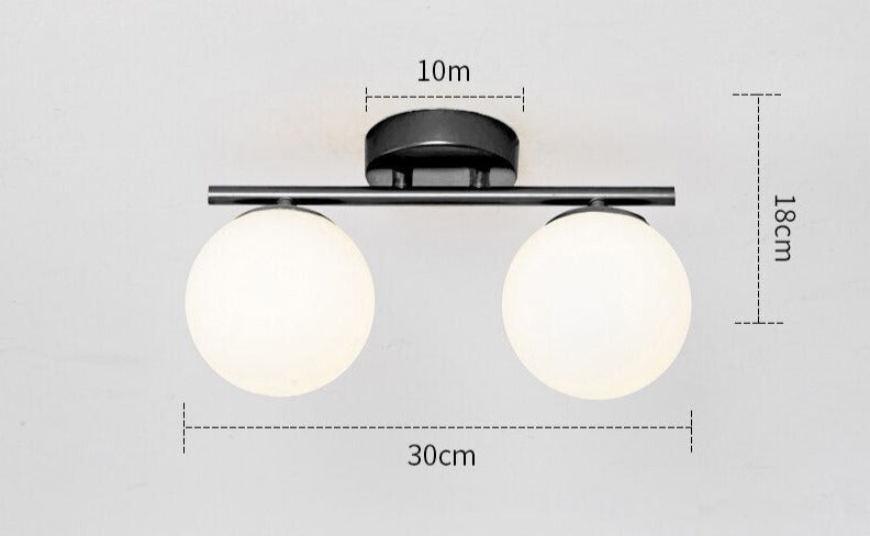 Scandinavische gouden plafondlamp met witte gloeilampen