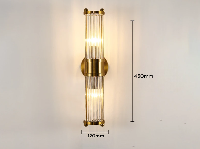Aplique de cristal y latón