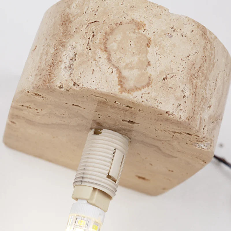 Stone bulb wall lamp