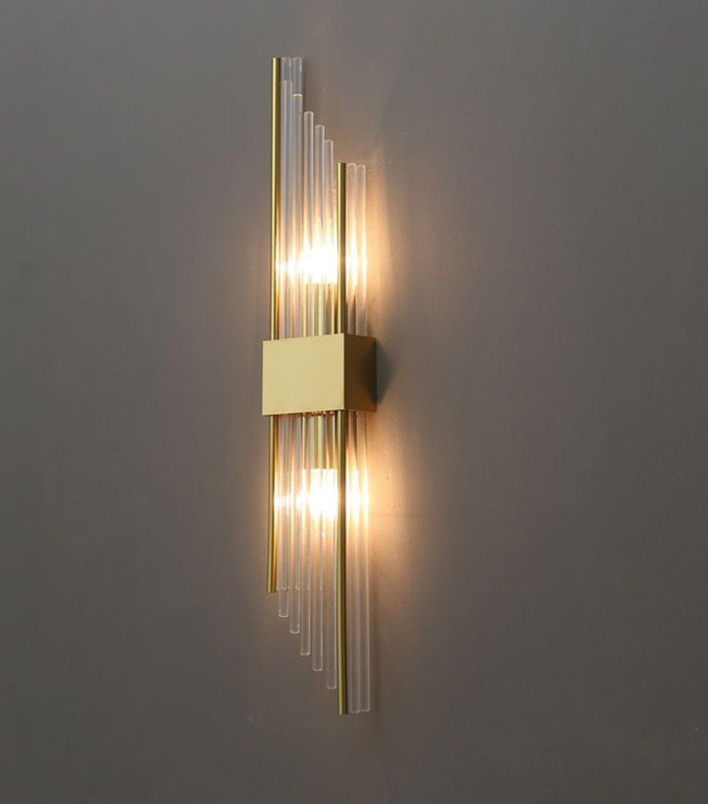 Gouden Kristallen Wandlamp