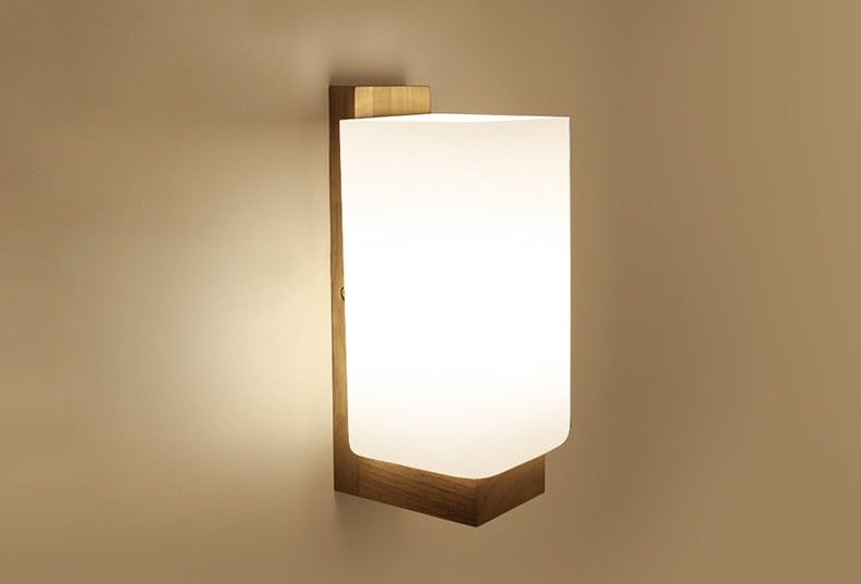 Lampe murale moderne en bois à diodes électroluminescentes