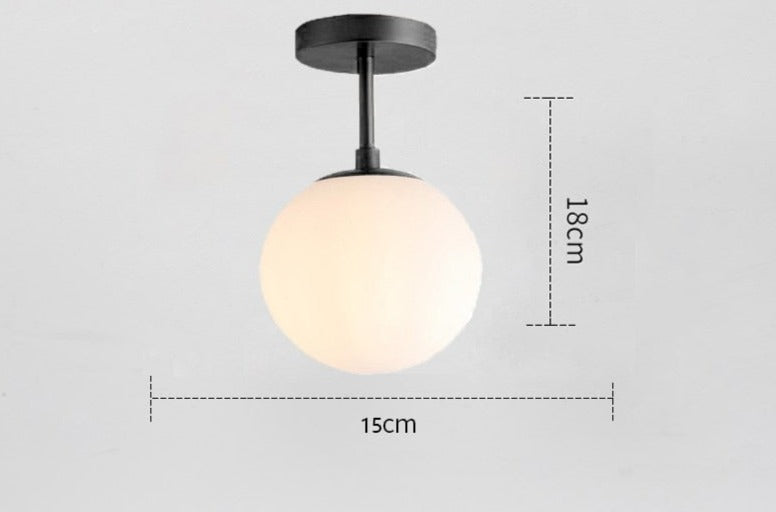 Scandinavische gouden plafondlamp met witte gloeilampen