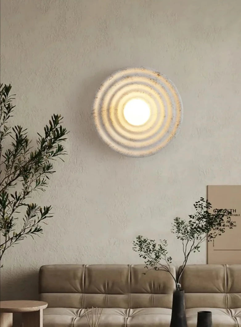 Wabi sabi ronde wandlamp