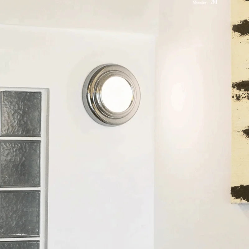 Chrome minimalist modern wall lamp