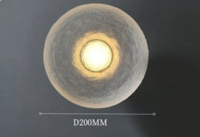 Frosted glass moon design sconce