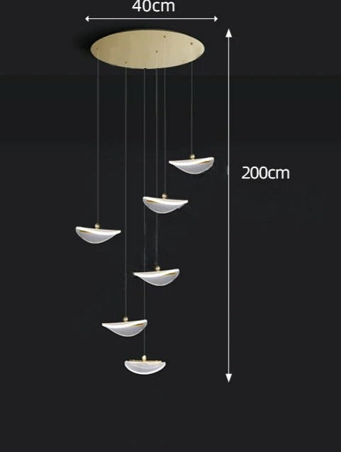 Scandinavische semi-luna kroonluchter