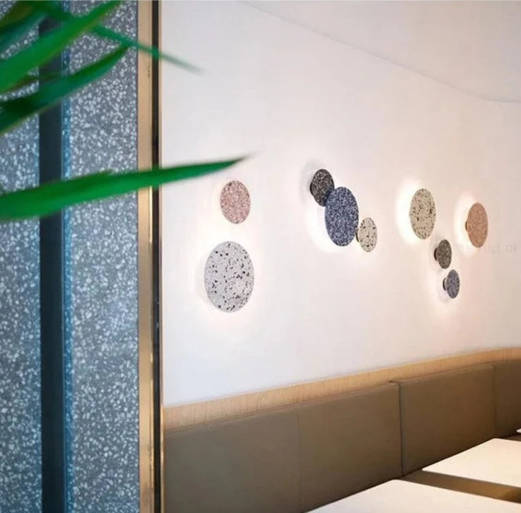 Industrial cement wall lamp