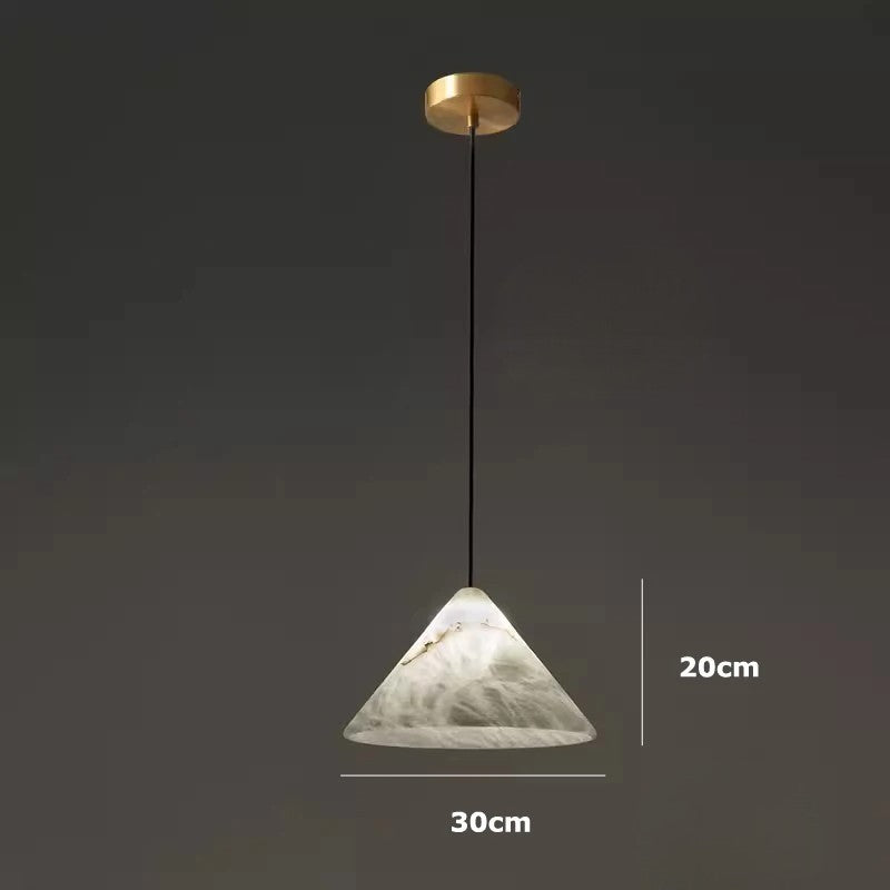 Lámpara colgante LED de mármol natural - Lámpara de techo contemporánea