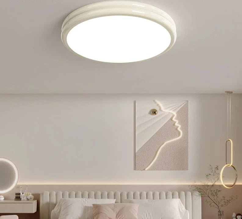 Lámpara de techo para dormitorio de forma redonda