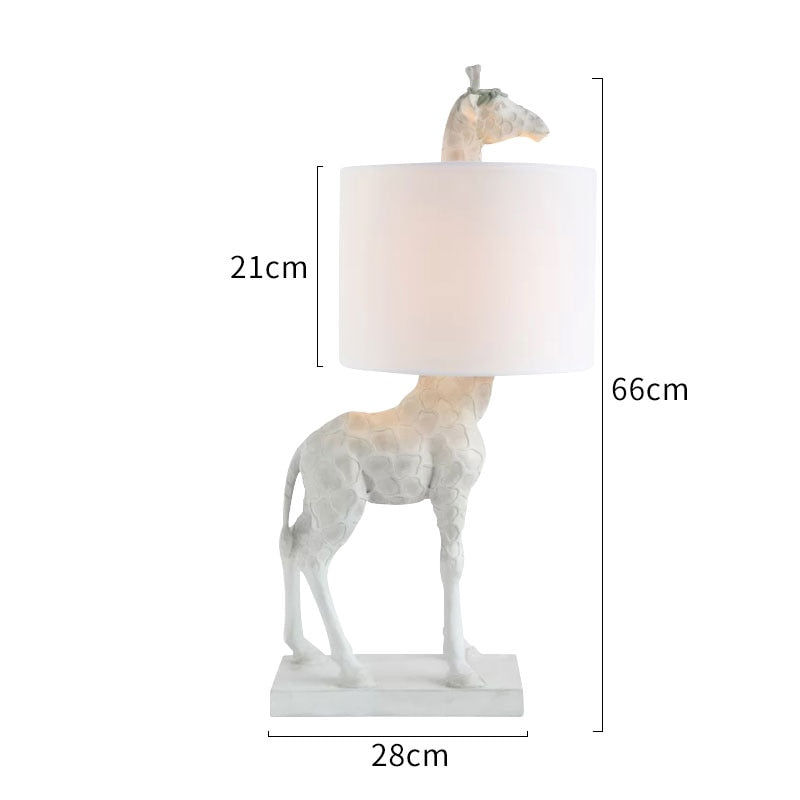 Bordslampa med giraffdesign