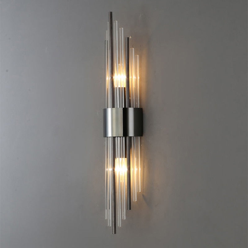 Gouden Kristallen Wandlamp
