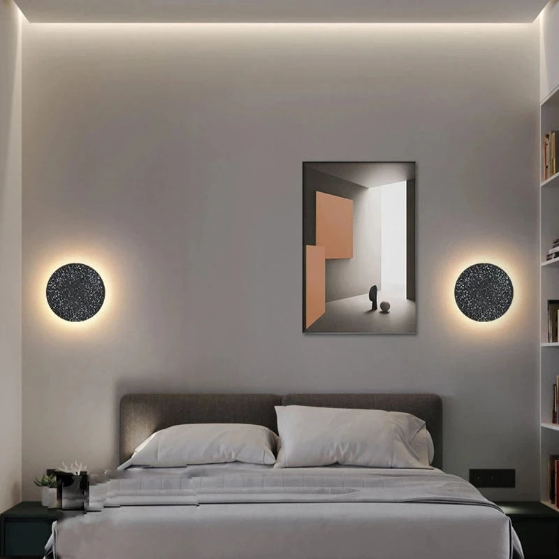 Industrial cement wall lamp