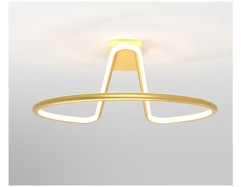 Nordic Minimalist Semi-Oval Ceiling Light