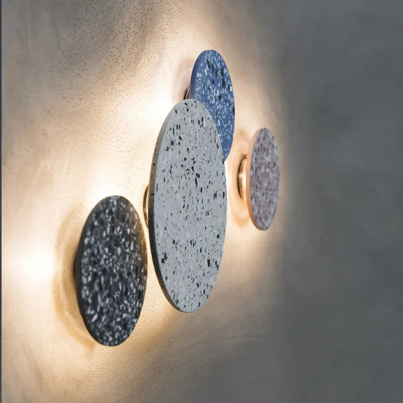 Industrial cement wall lamp