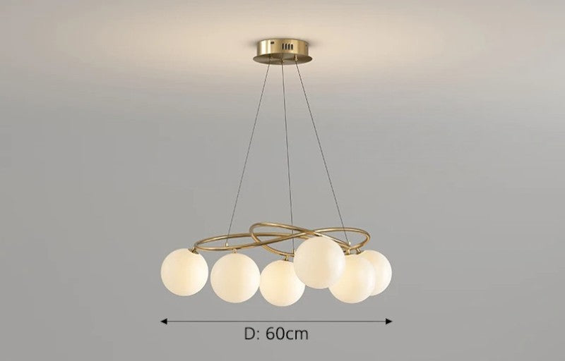 French magnolia glass modern chandelier