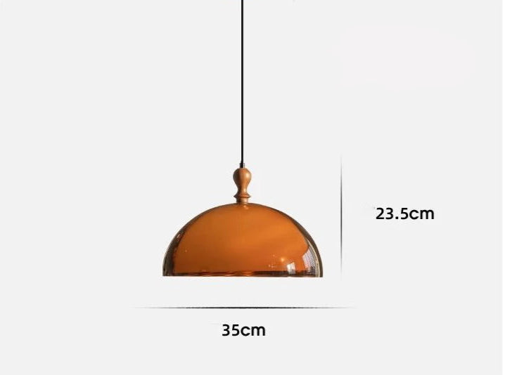 Dimensions of Modern LED Pendant Light shown as 35cm wide and 23.5cm tall, ideal for versatile ceiling installations.