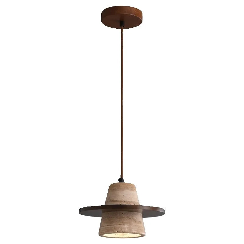 LUXE Travertijn stenen LED hanglamp