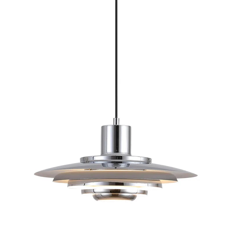 Silver Cord Pendant Light - E27 Art Lamp with LED bulb and metal construction, ideal for kitchens and bars, 5-10m² lighting coverage.