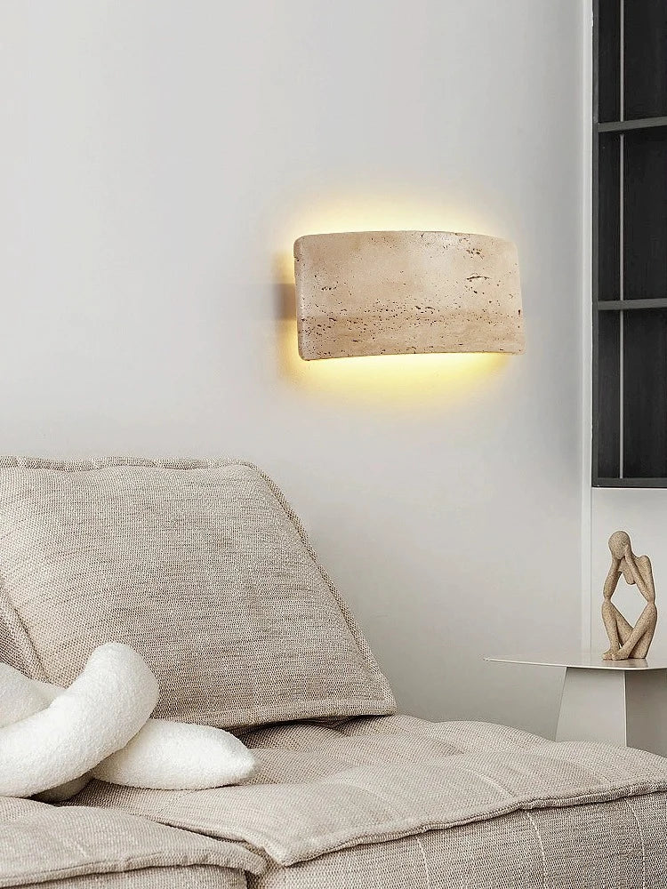 Aplique de piedra travertino ip65