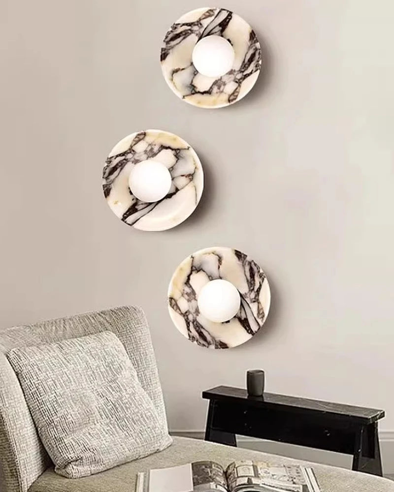 Lampada da parete di lusso in marmo Wabi-sabi