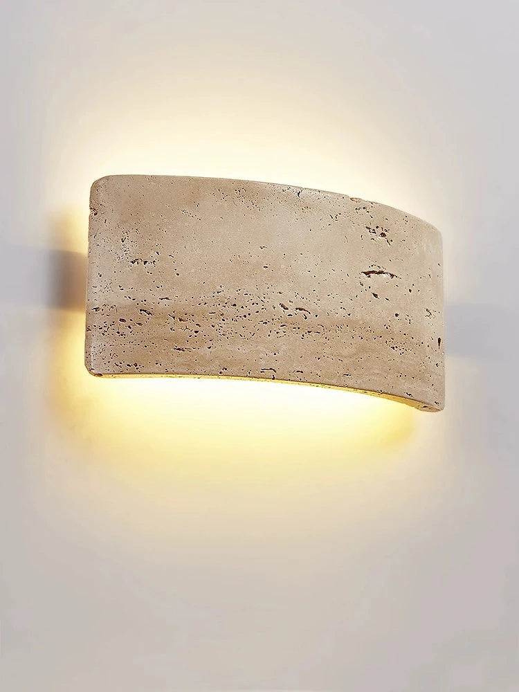 Aplique de piedra travertino ip65
