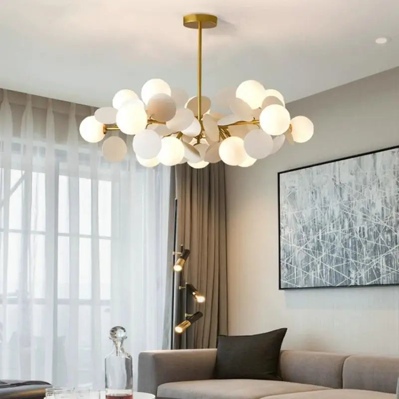 LUXE moderne glazen hanglamp met druivendesign
