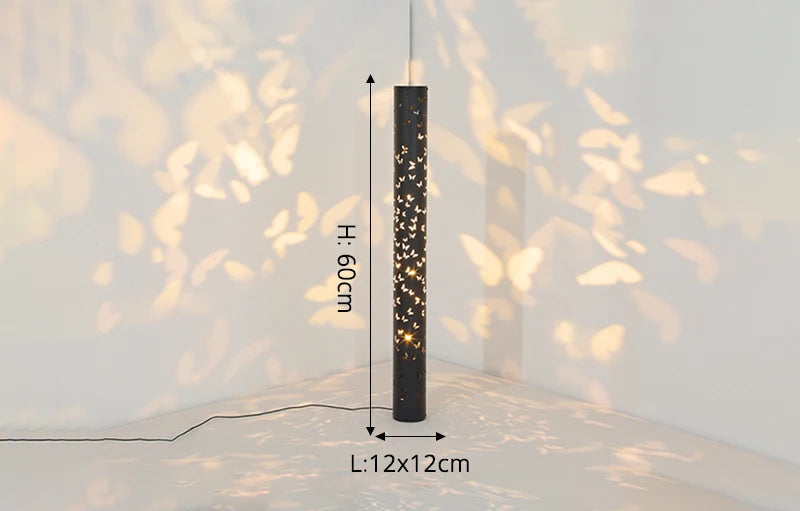 Dimmable projection floor lamp for living room and bedroom