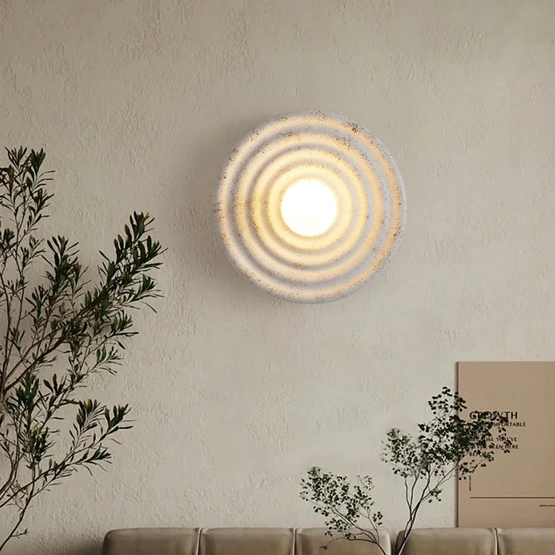 Wabi sabi ronde wandlamp
