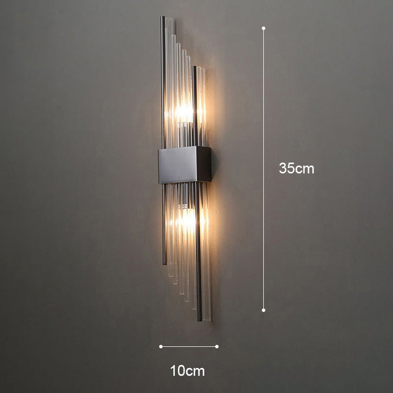 Gouden Kristallen Wandlamp