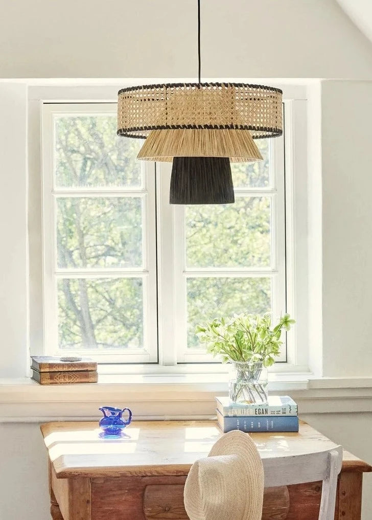 LUXELY nordic rattan pendant light