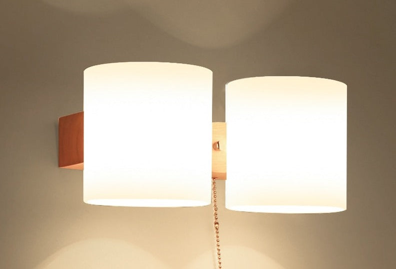 Lampe murale moderne en bois à diodes électroluminescentes