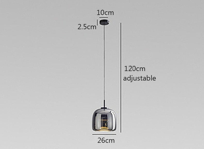 Glazen LED Nordic Hanglamp met verstelbare kabel