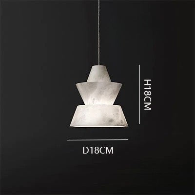 Lámpara colgante LED de mármol natural - Lámpara de techo contemporánea
