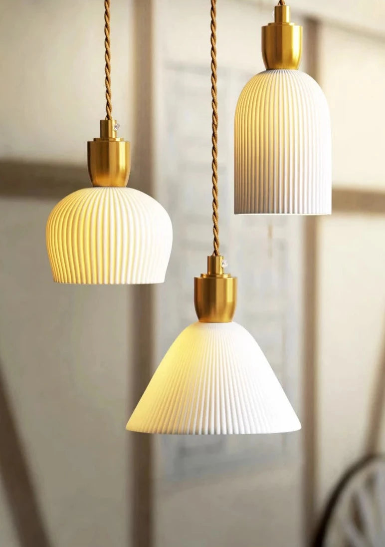 Ceramic pendant light