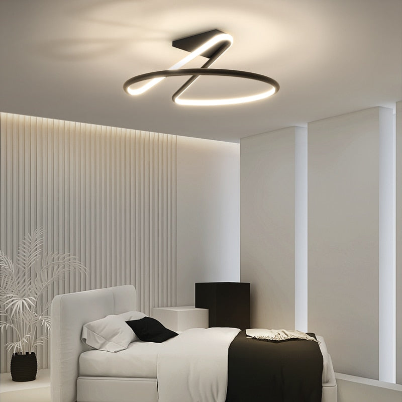 Nordic Minimalist Semi-Oval Ceiling Light