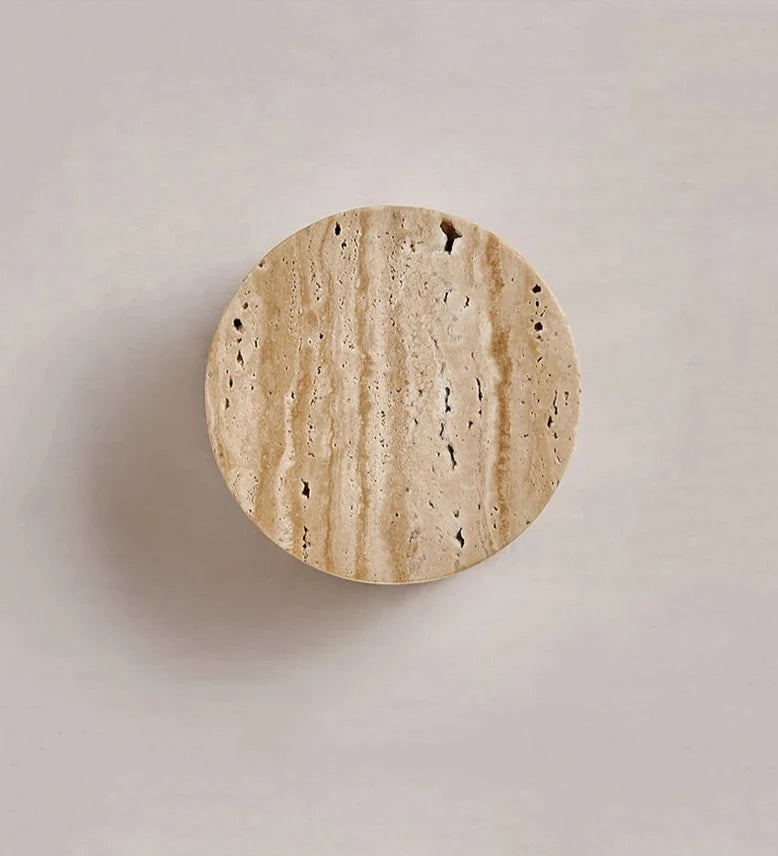 Travertine down wall lamp