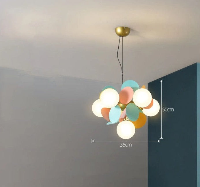 LUXE moderne glazen hanglamp met druivendesign