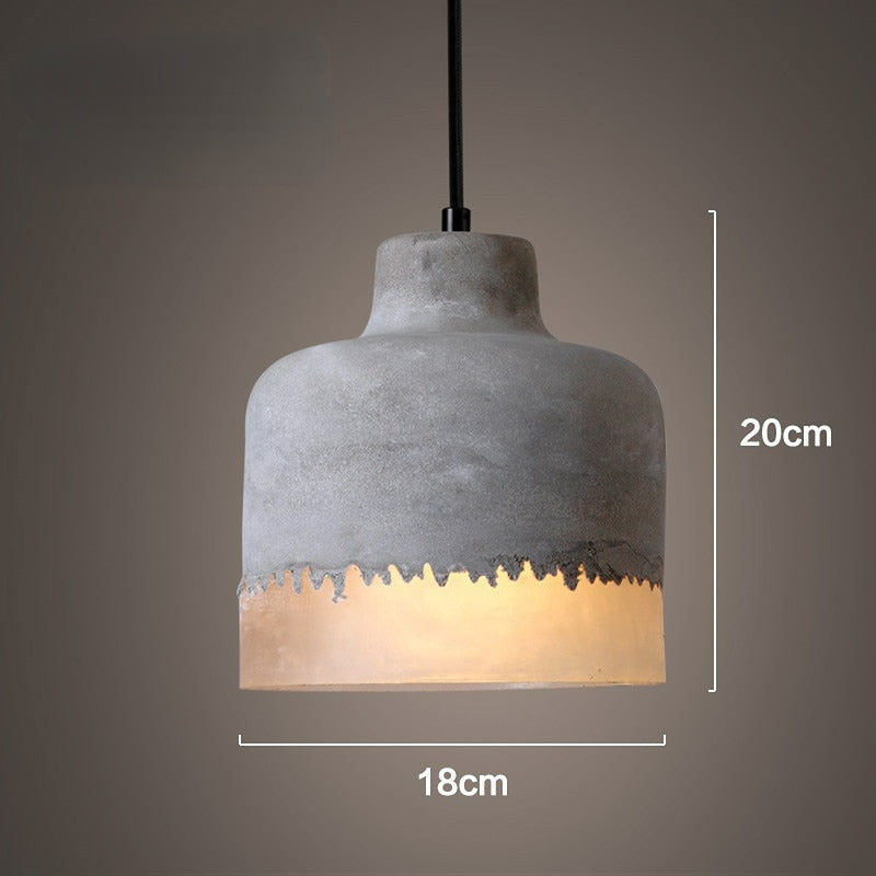 Wabi-Sabi taklampa i cement