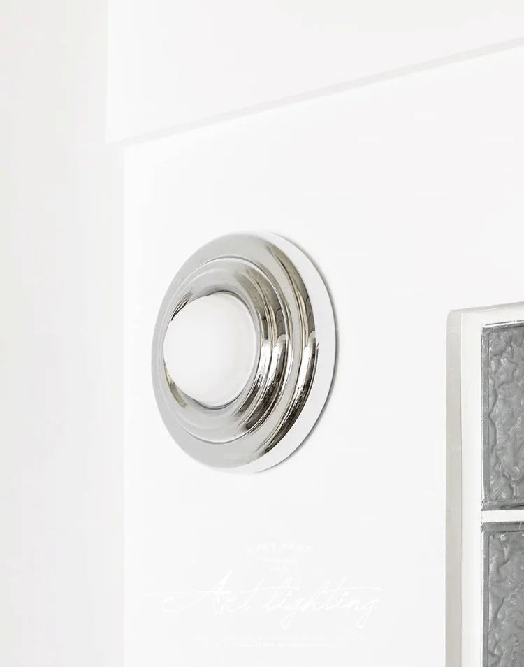Chrome minimalist modern wall lamp