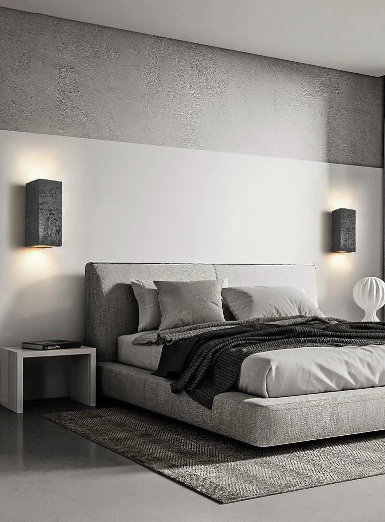 Wabi sabi cement wandlamp