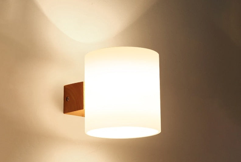Lampe murale moderne en bois à diodes électroluminescentes