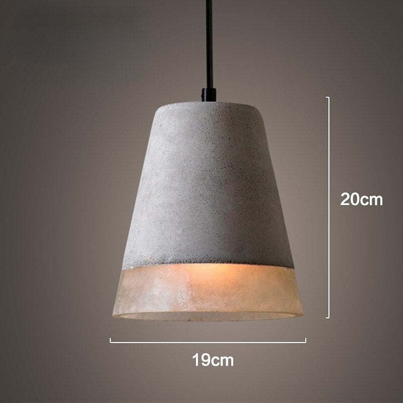 Wabi-Sabi taklampa i cement
