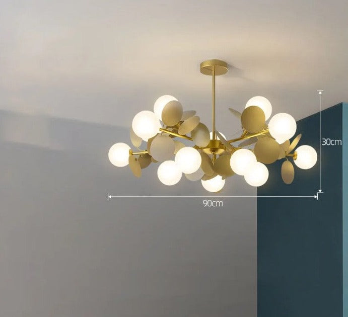 LUXE moderne glazen hanglamp met druivendesign