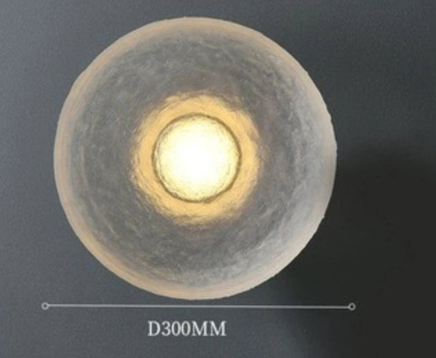 Frosted glass moon design sconce