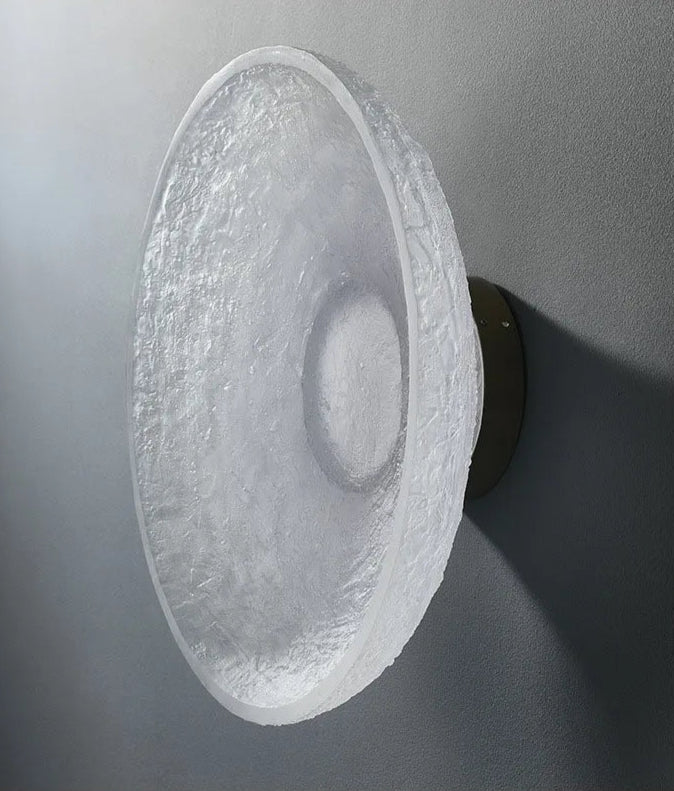 Frosted glass moon design sconce